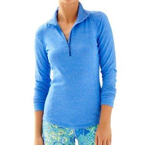 Lilly Pulitzer Luxletic Weekender Blue Half Zip